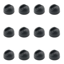 12PCS Hairpin Leg Protectors for 1012mm Furniture Legs, Non Slip Floor Scratch Protection Caps, Black