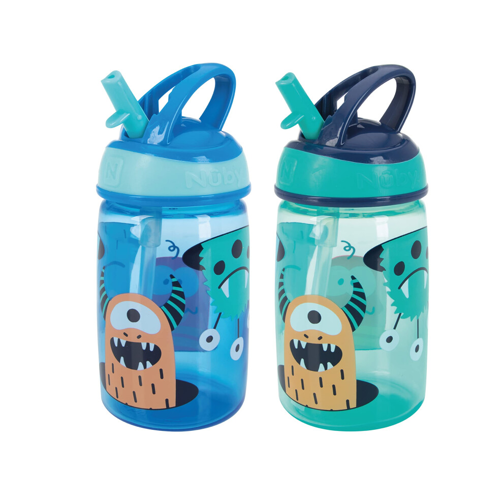 Nuby Mighty Swig Water Bottle - No Spill Active Toddler Sippy Cup | 360Ml / 12Oz | Carry Handle | Dishwasher And Microwave Safe | Suitable Beaker For