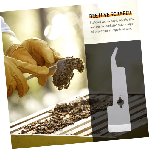 Stainless Steel Hive Tool Beekeeping Scraper DualUse Lifter for Beehive Maintenance 1