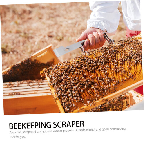 Stainless Steel Hive Tool Beekeeping Scraper DualUse Lifter for Beehive Maintenance 2