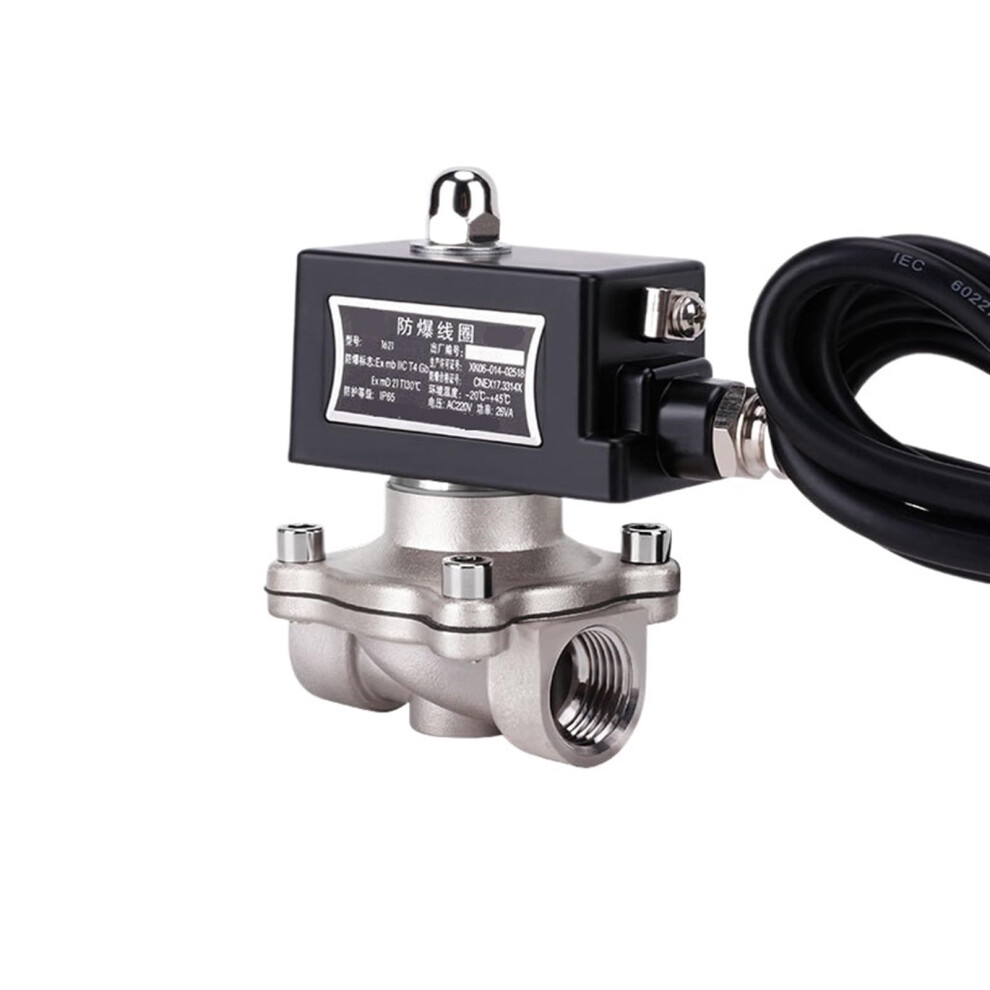 1/2 Inch Stainless Steel Gas Solenoid Valve Dn15 220Vac Normally Closed Explosion Proof 9044945406184