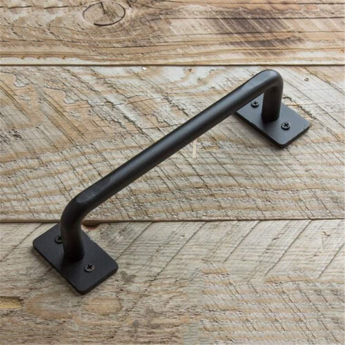 Barn Door Handle Black Solid Iron Pull Set Rustic Modern Style for Sliding Doors and Gates 1