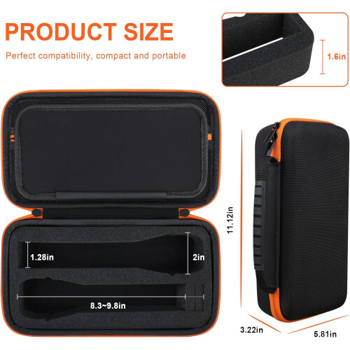 Microphone Case for JBL Wireless Two Mic System, Shockproof Hard Shell with Receiver Storage 2