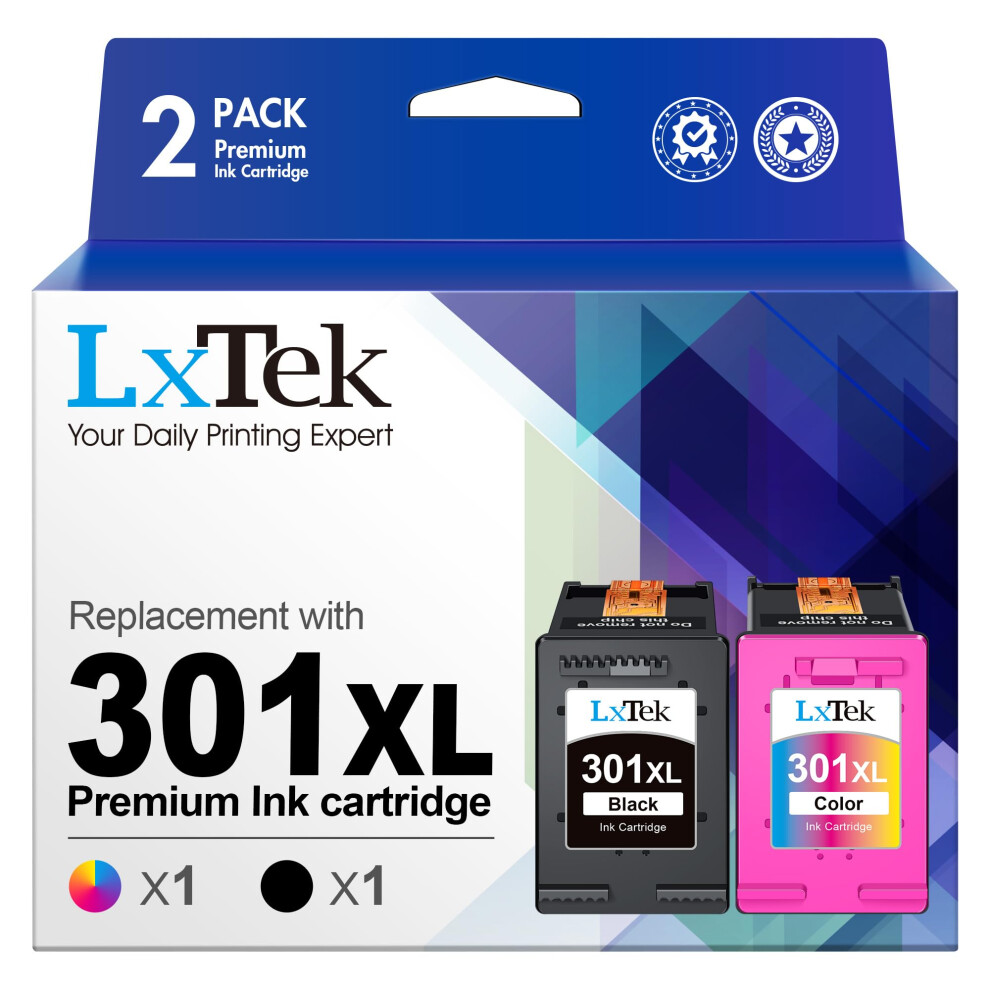 Lxtek Black 301XL High Yield Ink Cartridge Replacement For Hp 301XL For Deskjet 1000 1010 1050 1510 1512 2050 2050A 2510 2540 3050 Envy 4500 4502 4503 5530
