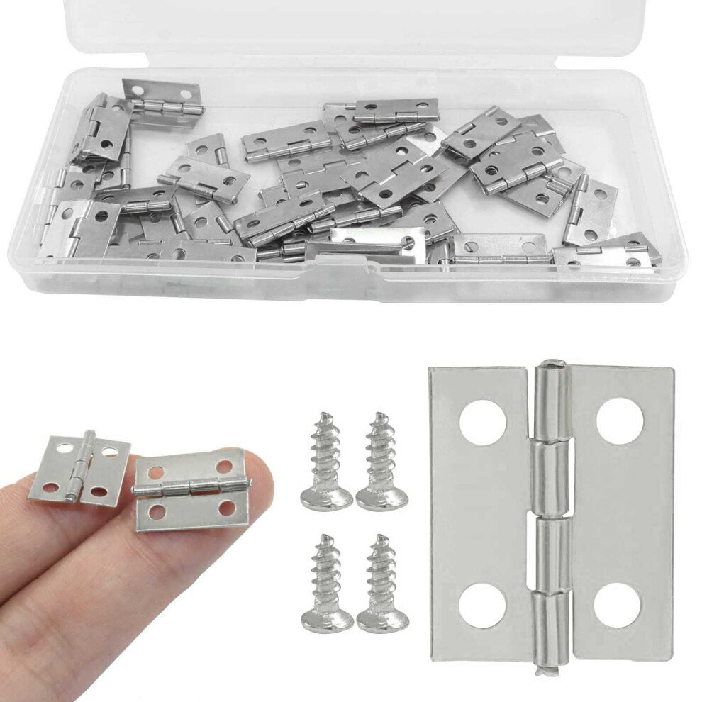 50Pcs Mini Hinges 18X15mm Rustresistant Small Box Hinges With Screws For Wooden Diy Crafts 9044945406429