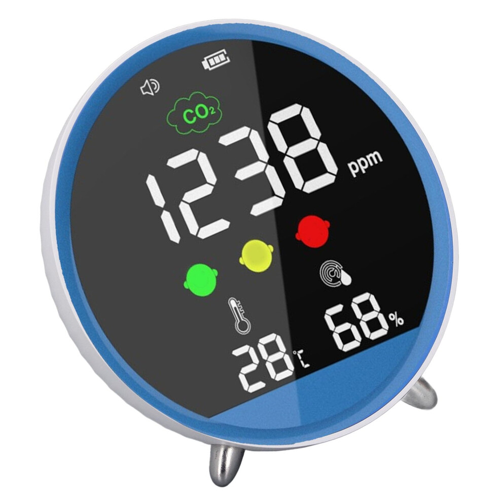 Co2 Monitor With Temperature And Humidity Display, Usb Rechargeable Desktop Detector 400Â5000Ppm 9174973488279