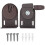 2 Pack Brown Heavy Duty Roller Shade Brackets for Indoor Outdoor Window Blind Hardware with Pull Ring 1