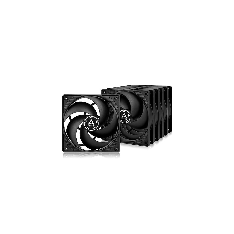 Arctic Black P12 (5 Pack) - Pc Fan, 120Mm Fan, Pc Case Fan, Pressure-Optimised, Quiet Motor, Computer, Fan Speed: 1800 Rpm