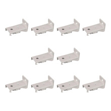 10Pc Heavy Duty Curtain Track Brackets Wall Mount Metal Side Fixings Hidden Mounting Design