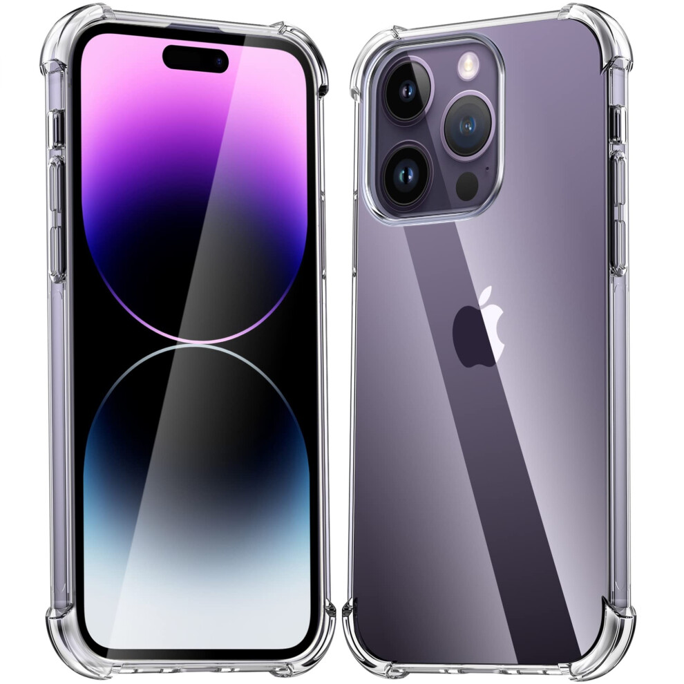 Melomon Case For Iphone 14 Pro (6.1"), 14 Pro Clear Case Anti-Scratch, Shockproof Bumper,Ultra Clear Hard Pc Back,Soft Tpu Protective Cover For Iphone 700721508860
