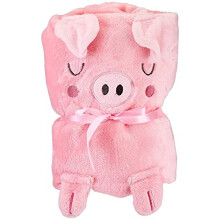 KWH Sass & Belle Super Cute Pink Oink The Piglet Pig Unisex Baby Blanket