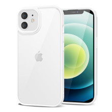 LoeoeL for iPhone 12 Mini Case Clear, Transparent Hybrid 12 Mini Phone Case [Hard Plastic & Soft Silicone Bumper] Acrylic Non Yellowing Thin Slim
