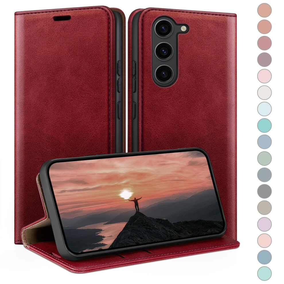 Huouh For Samsung Galaxy S23 Wallet Case With Rfid Blocking Pu Leather,Credit Card Holder,Flip Folio Book Phone Cases Shockproof Cover Women Men For 722998863275