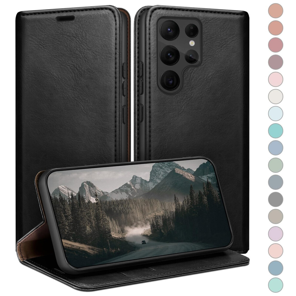 Huouh For Samsung Galaxy S24 Ultra Wallet Case With Credit Card Holder,Rfid Blocking Pu Leather,Flip Folio Book Cover Shockproof Phone Cases Women Men 733490546726