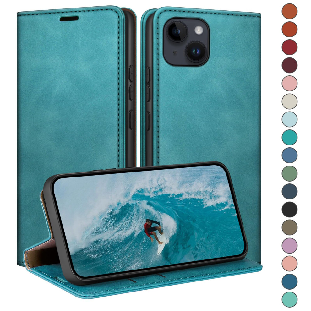 Huouh For Iphone 15 Plus 6.7" Wallet Case With Rfid Blocking Pu Leather,Flip Folio Book Covers,Credit Card Holder Shockproof Phone Case Women Men For 752671246330