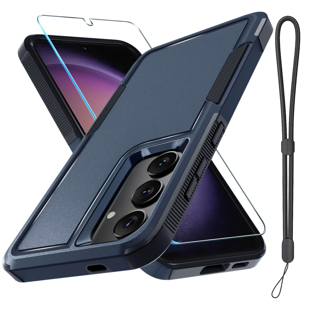 For Samsung Galaxy S21 Case, Full Body Heavy Duty Rugged Shockproof Protective Phone Cover With Tempered Glass Screen Protector Lanyard Strap For S21 600518037323
