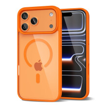 oakxco for iPhone 17 Pro Max Case Clear Magnetic Compatible with Magsafe, Cute Thin Slim Transparent Anti-Yellow Acrylic, Hybird Hard Plastic &