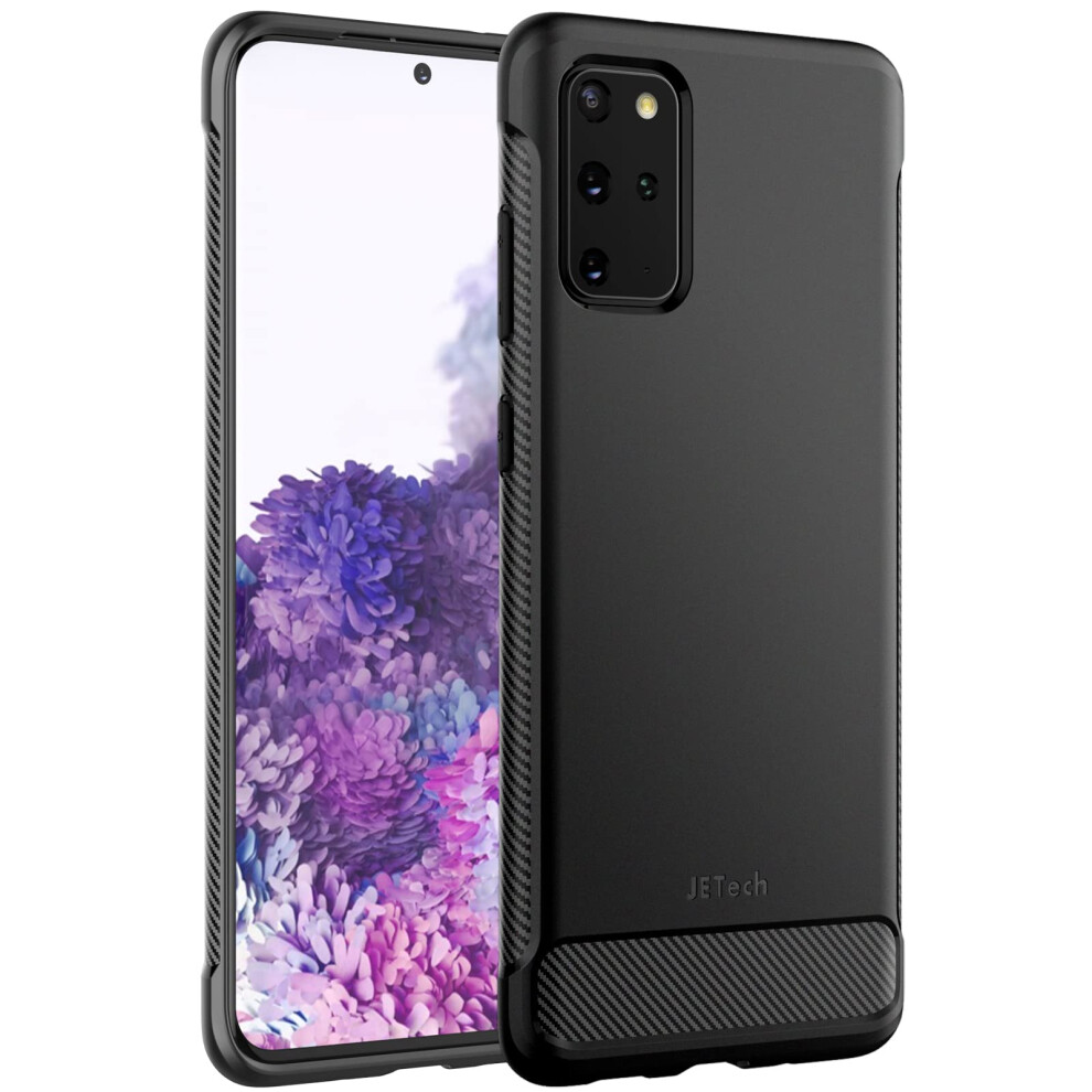 Jetech Slim Fit Case For Samsung Galaxy S20 Plus 5G (2020), Thin Phone Cover With Shock-Absorption And Carbon Fiber Design (Black) Black 815000027519
