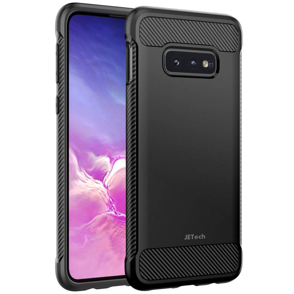 Jetech Slim Fit Case For Samsung Galaxy S10e, Thin Phone Cover With Shock-Absorption And Carbon Fiber Design (Black) Black 815000025836