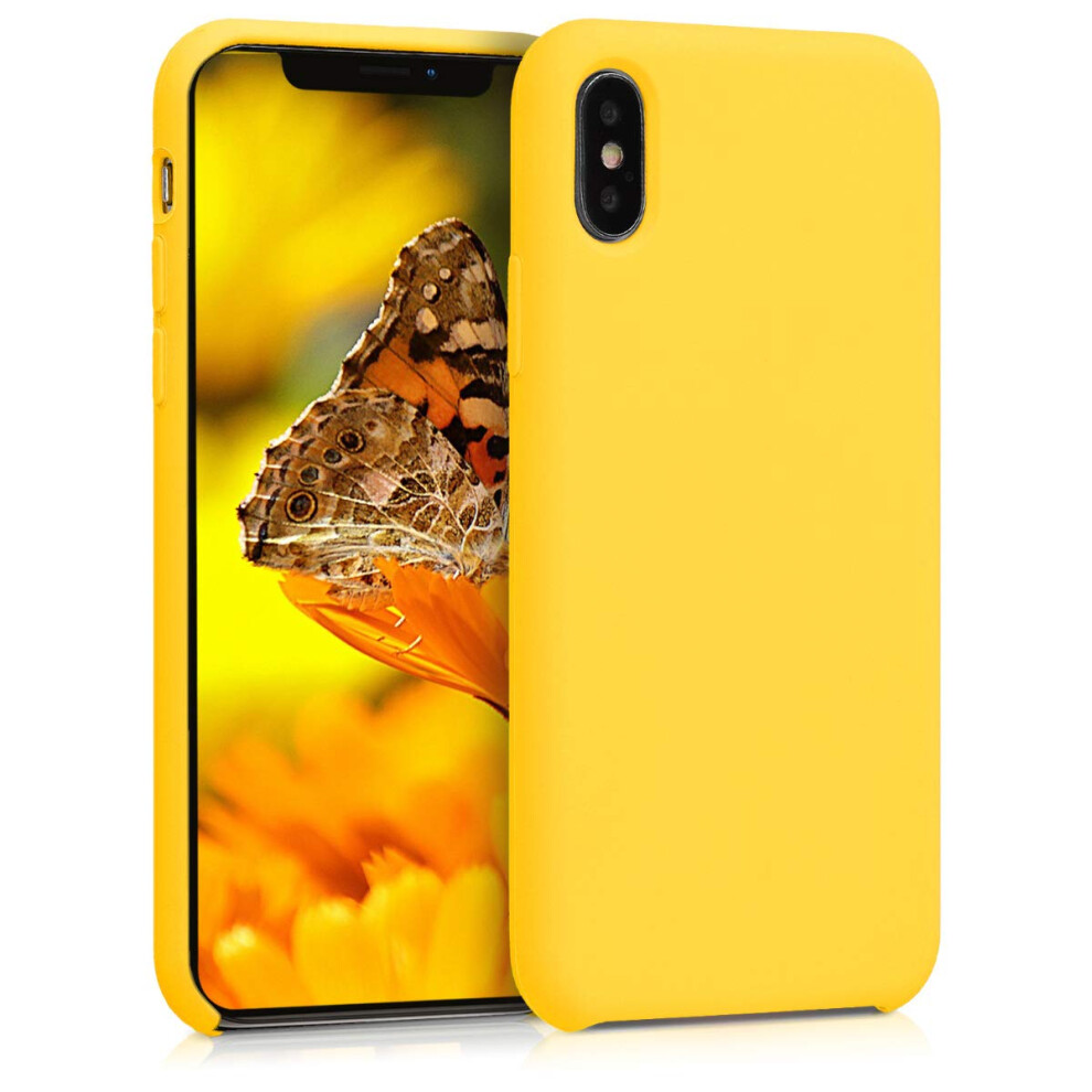 Kwmobile Case Compatible With Apple Iphone X Case - Tpu Silicone Phone Cover With Soft Finish - Radiant Yellow 4063004094204