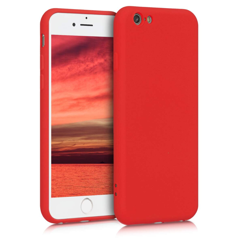Kwmobile Case Compatible With Apple Iphone 6 / 6S Case - Slim Protective Tpu Silicone Phone Cover - Red 4063004182215