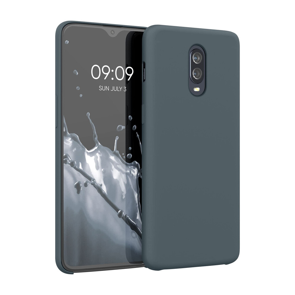 Kwmobile Case Compatible With Oneplus 6T Case - Tpu Silicone Phone Cover With Soft Finish - Slate Dark 4063004237663