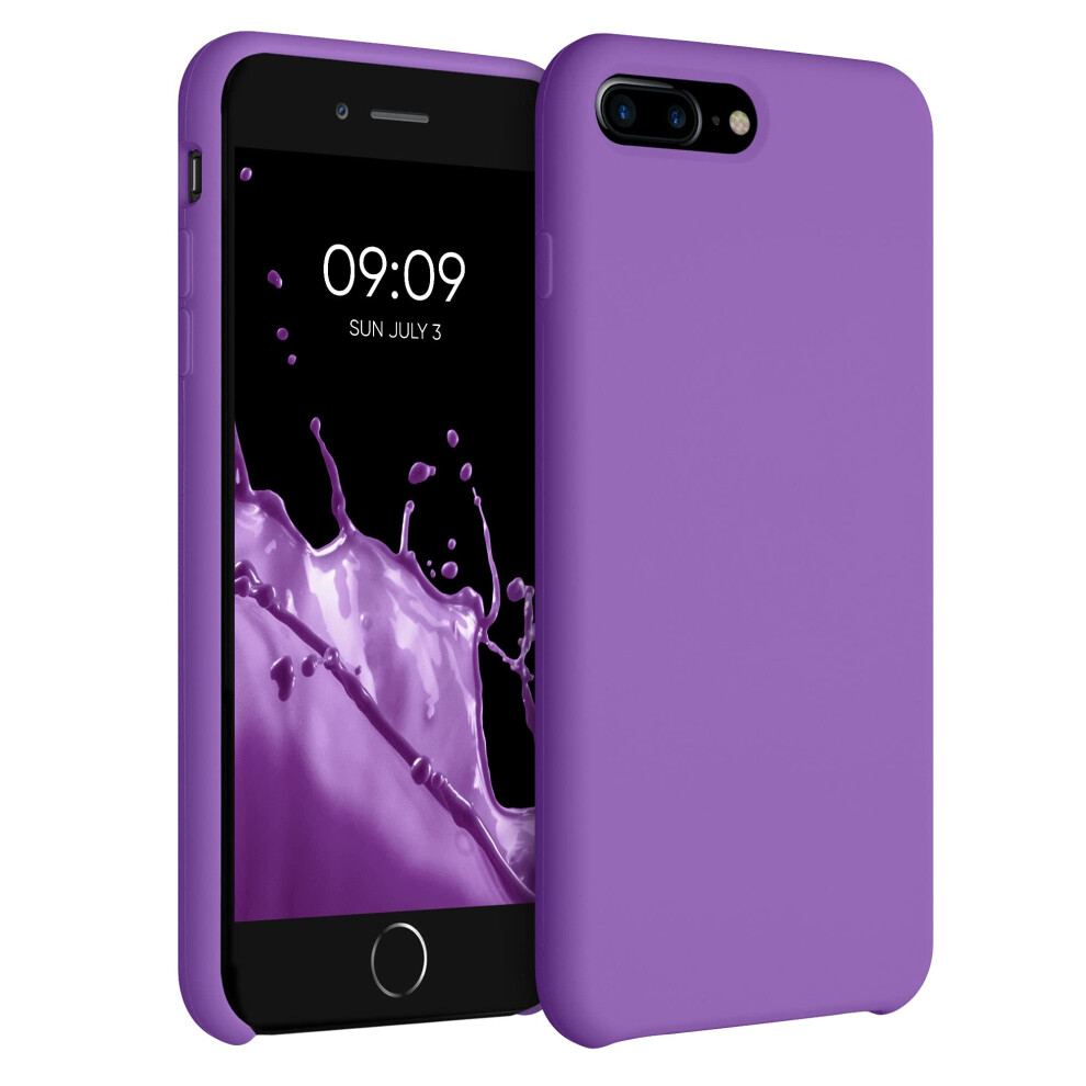 Kwmobile Case Compatible With Apple Iphone 7 Plus/Iphone 8 Plus Case - Tpu Silicone Phone Cover With Soft Finish - Orchid Purple 4063004297575