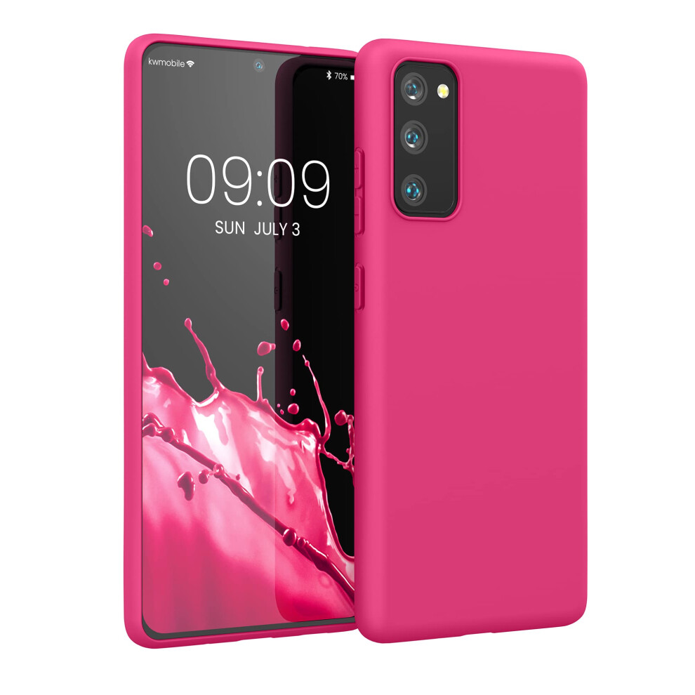 Kwmobile Case Compatible With Samsung Galaxy S20 Fe Case - Soft Slim Protective Tpu Silicone Cover - Neon Pink 4063004401279