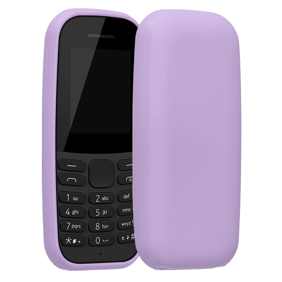 Kwmobile Case Compatible With Nokia 105 (2019) Case - Soft Slim Protective Tpu Silicone Cover - Lavender Purple 4063004401026