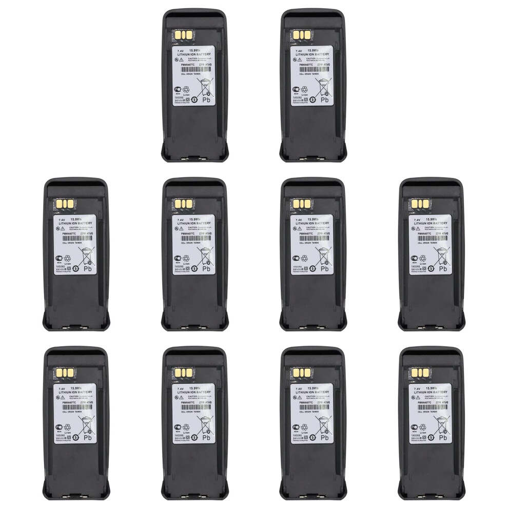 10Pcs Twoway Radio Battery 7.4V Liion Longlasting With Belt Clip For Motorola Xpr Pmnn4077c 9044945407037