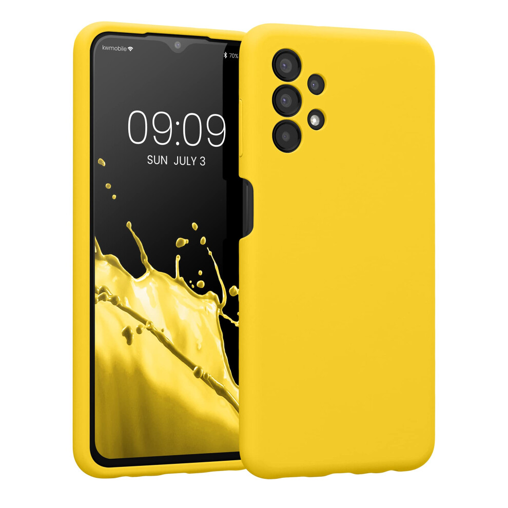 Kwmobile Case Compatible With Samsung Galaxy A13 4G Case - Slim Tpu Silicone Phone Cover - Soft Touch Finish - Radiant Yellow 4063004433768