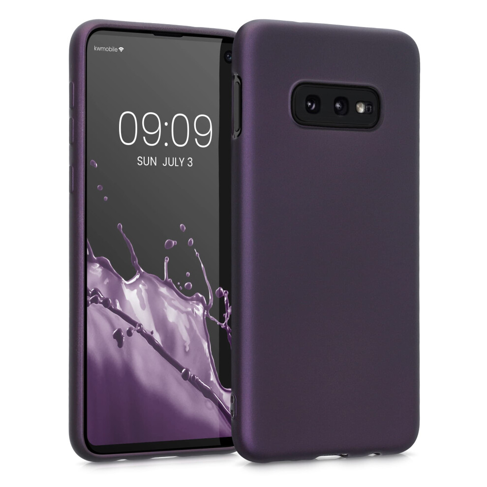 Kwmobile Case Compatible With Samsung Galaxy S10e Case - Soft Slim Metallic Tpu Silicone Cover - Metallic Berry 4063004417942
