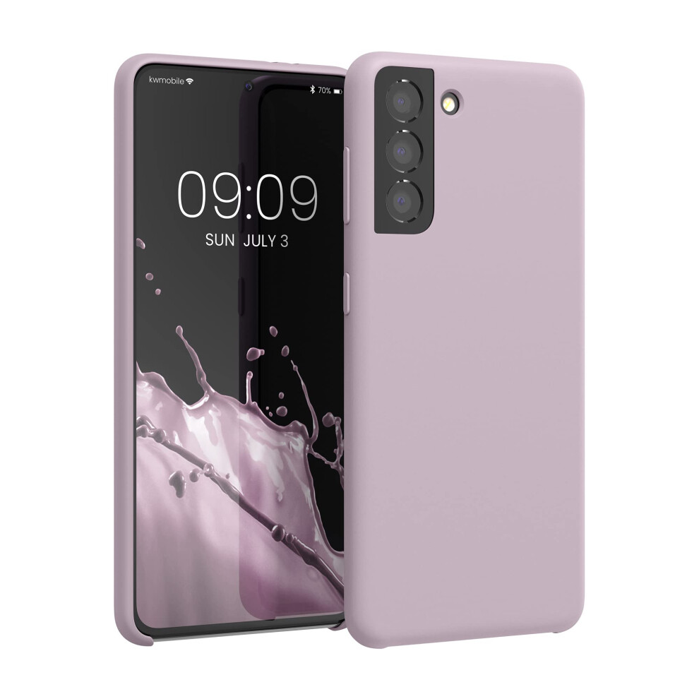 Kwmobile Case Compatible With Samsung Galaxy S21 Case - Tpu Silicone Phone Cover With Soft Finish - Nude Lilac Cream,Purple 4063004480182