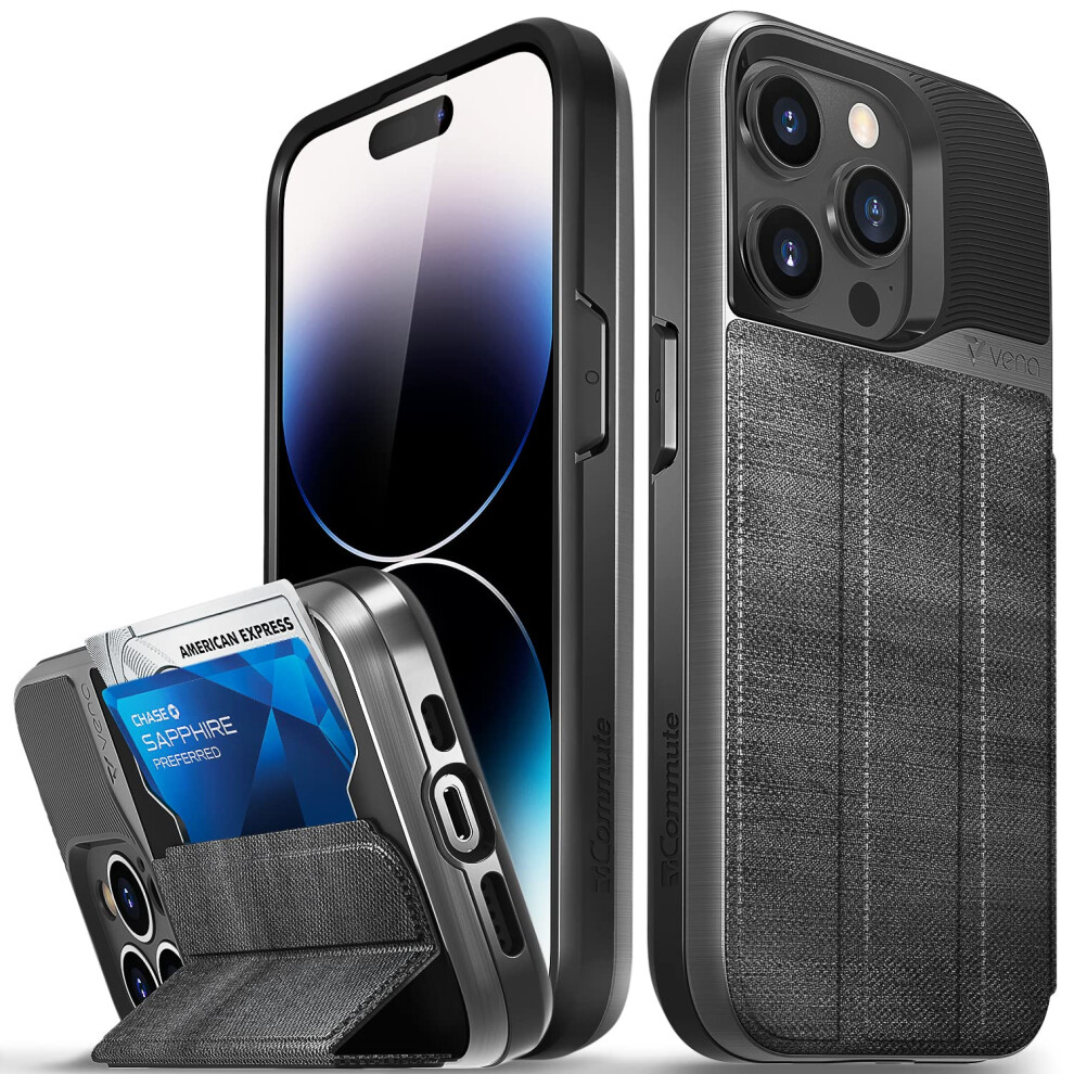Photos - Case VENA vCommute Wallet  Compatible with Apple iPhone 14 Pro (6.1"-inch),  Flip Leather Cov(Military Grade Drop Protection)