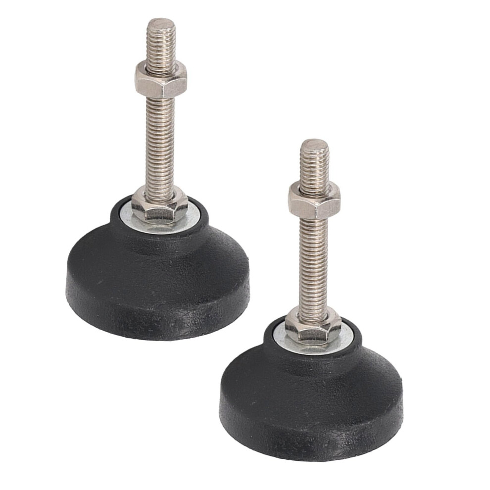 2Pcs Adjustable M8 Furniture Leveling Feet With Nonslip Rubber Base, Heavy Duty 60Kg Load 9174973488835
