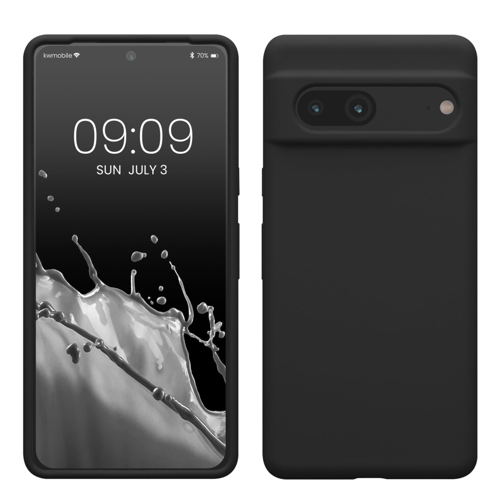 Kwmobile Case Compatible With Google Pixel 7 Case - Tpu Silicone Phone Cover With Soft Finish - Matte Black 4067668039410