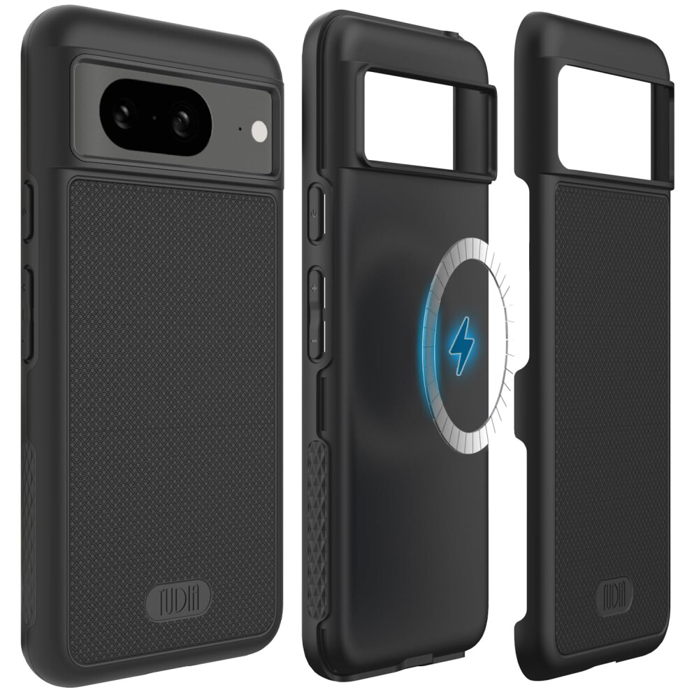 Tudia Mergegrip Designed For Google Pixel 8 Case 2023, [Magsafe Compatible] Military Grade Slim Dual Layer Raised Edge Non-Slip Phone Case (Matte 810067946247