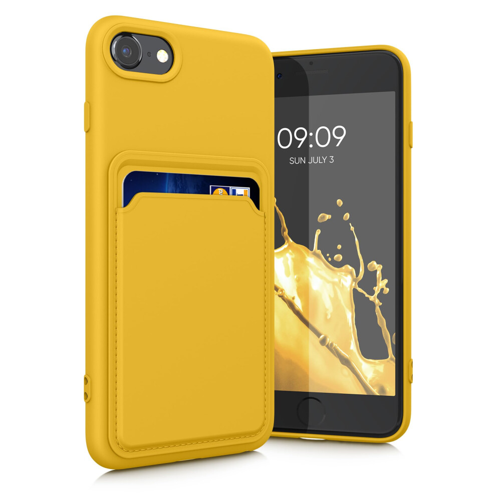 Kwmobile Case Compatible With Apple Iphone Se (2022) / Iphone Se (2020) / Iphone 8 / Iphone 7 Case - Tpu Phone Cover With Credit Card Holder - Radiant 4067668050163