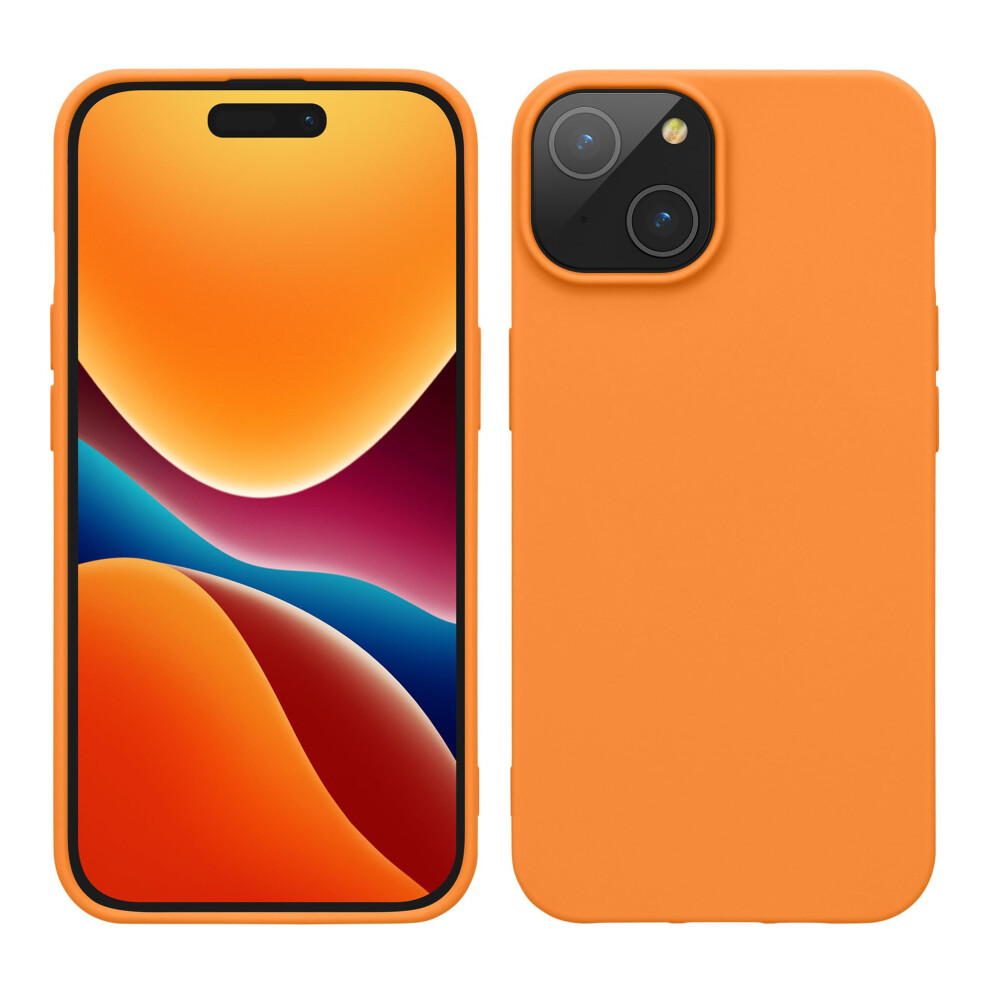 Kwmobile Case Compatible With Iphone 15 Case - Soft Slim Tpu Silicone Phone Cover - Fruity Orange 4067668051009