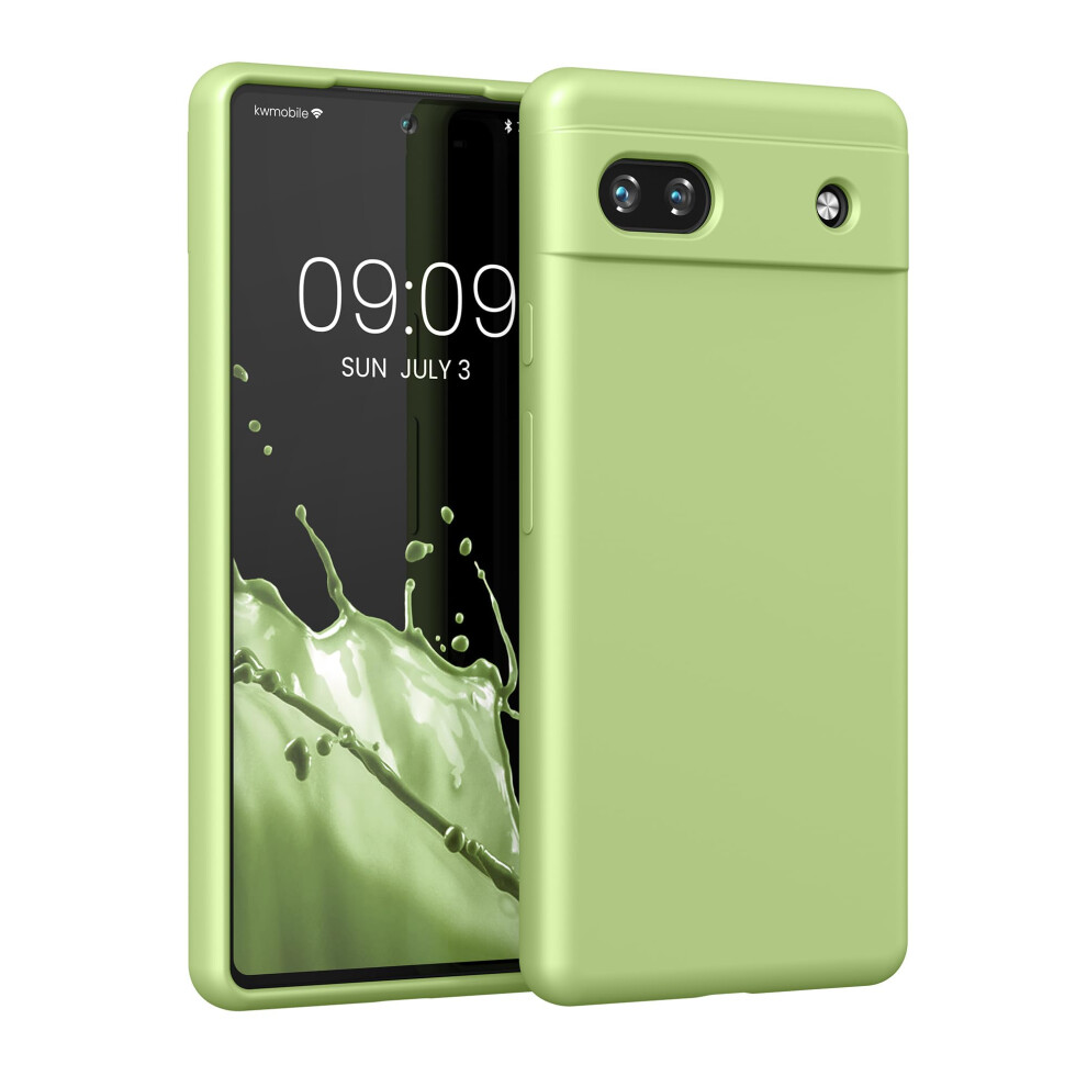 Kwmobile Case Compatible With Google Pixel 6A Case - Tpu Silicone Phone Cover With Soft Finish - Tomato Green 4067668055342
