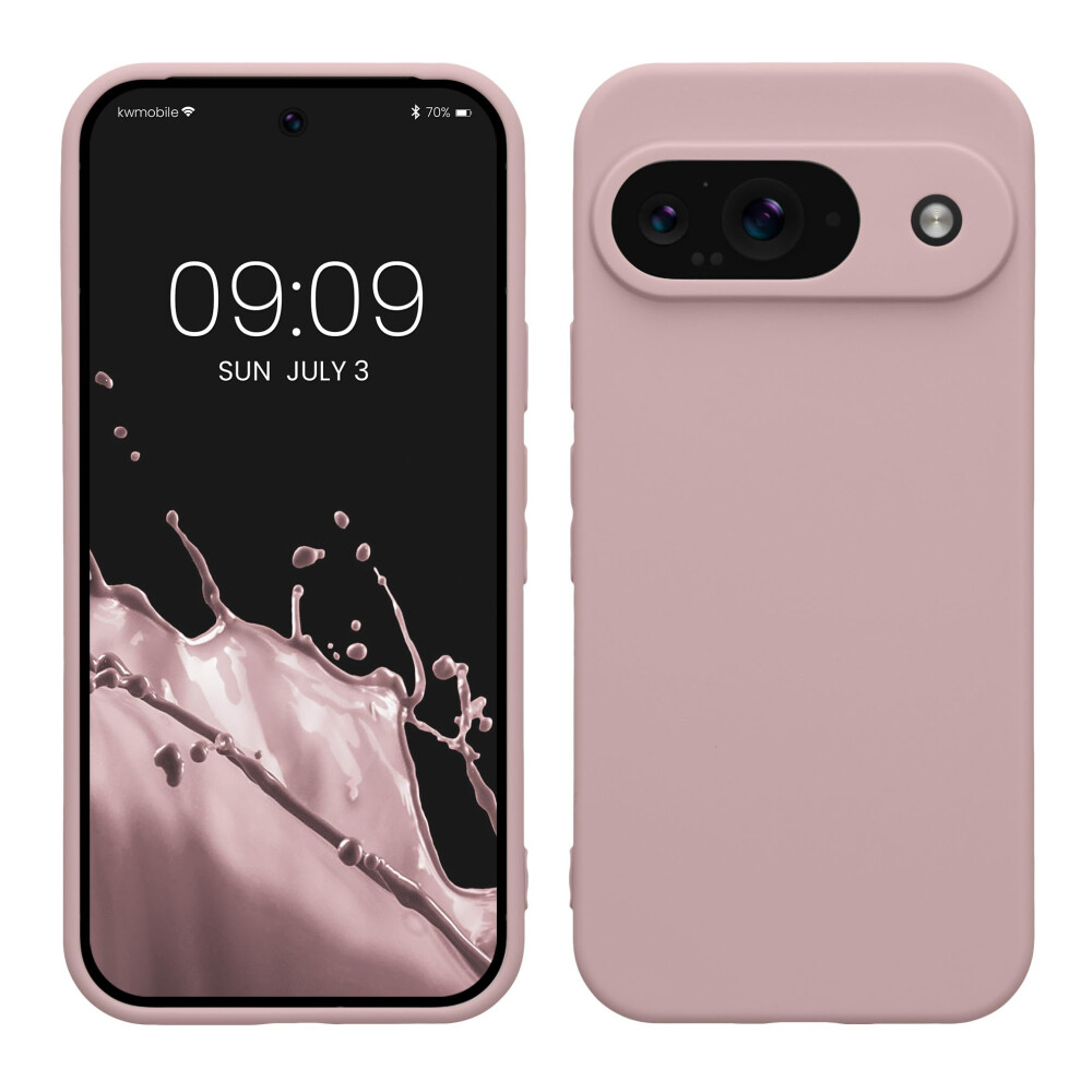 Kwmobile Case Compatible With Google Pixel 9 Case - Protective Slim Tpu Phone Cover - Soft Matte Finish - Nude Lilac Cream,Purple 4067668123140
