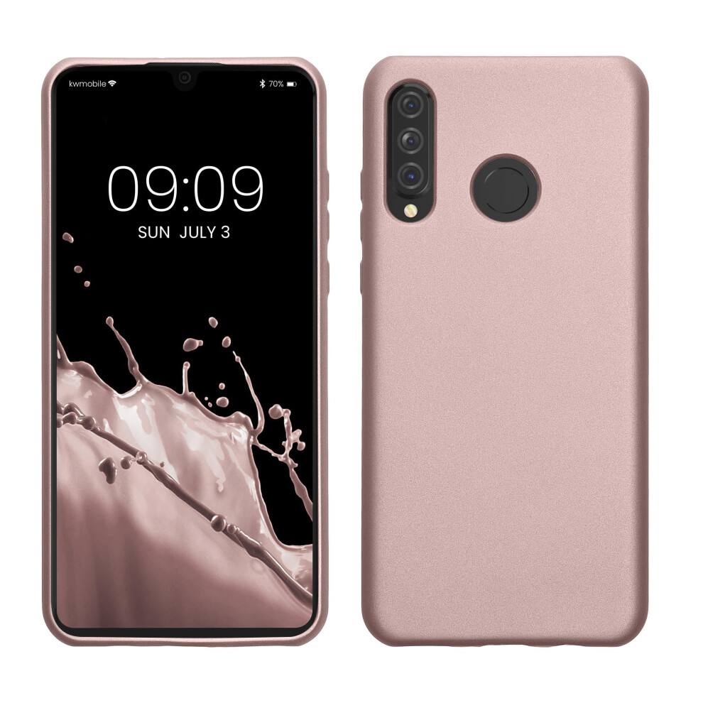 Kwmobile Case Compatible With Huawei P30 Lite Case - Soft Slim Metallic Tpu Silicone Cover - Metallic Arctic Berry 4067668135389