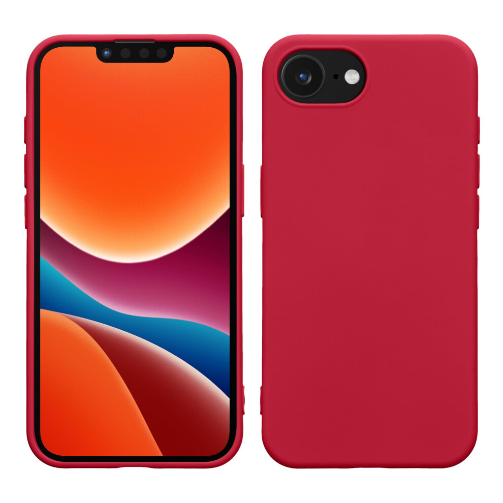 Kwmobile Case Compatible With Apple Iphone 16E Case - Slim Protective Tpu Silicone Phone Cover - Pomegranate Red 4067668155264