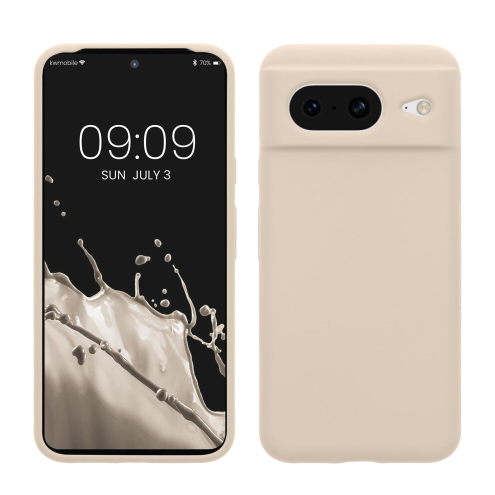 Kwmobile Case Compatible With Google Pixel 8 Case - Tpu Silicone Phone Cover With Soft Finish - Cream 4067668163061