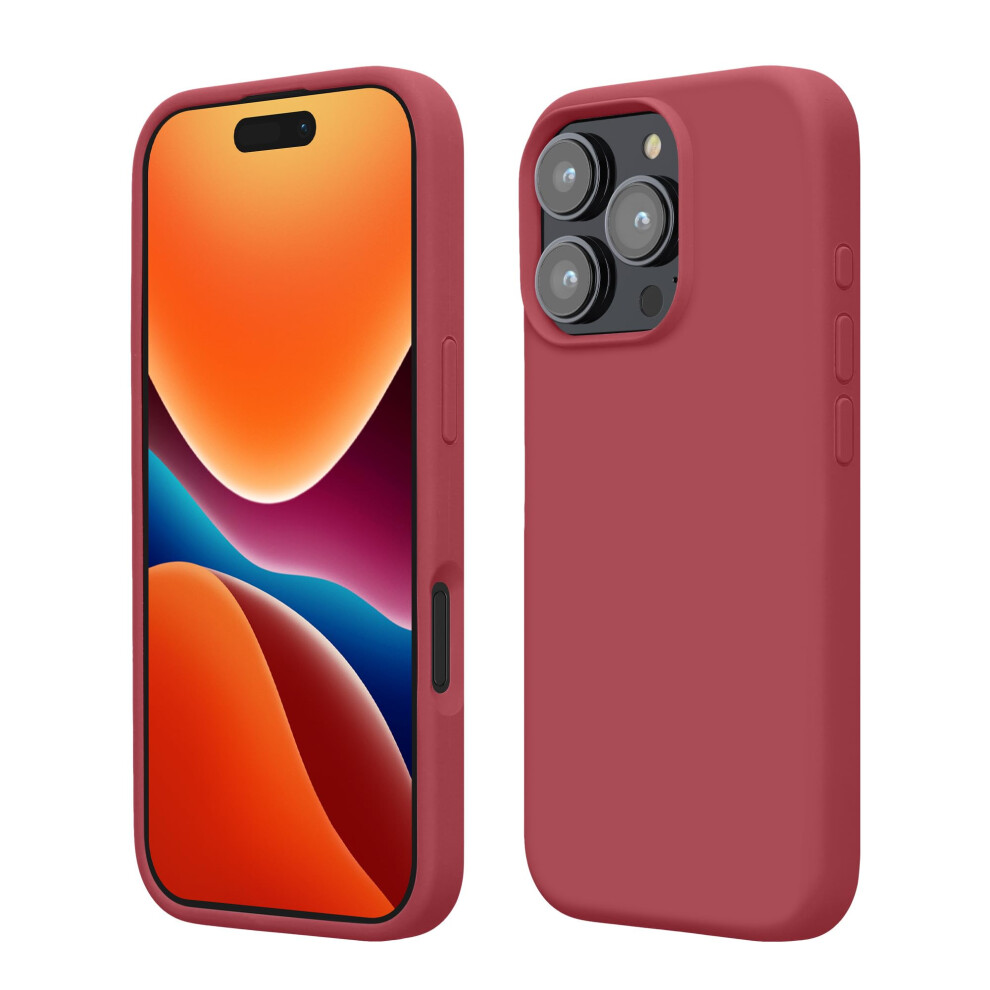 Kwmobile Case Compatible With Apple Iphone 16 Pro Case - Tpu Silicone Phone Cover With Soft Finish - Rose Dark 4067668152706