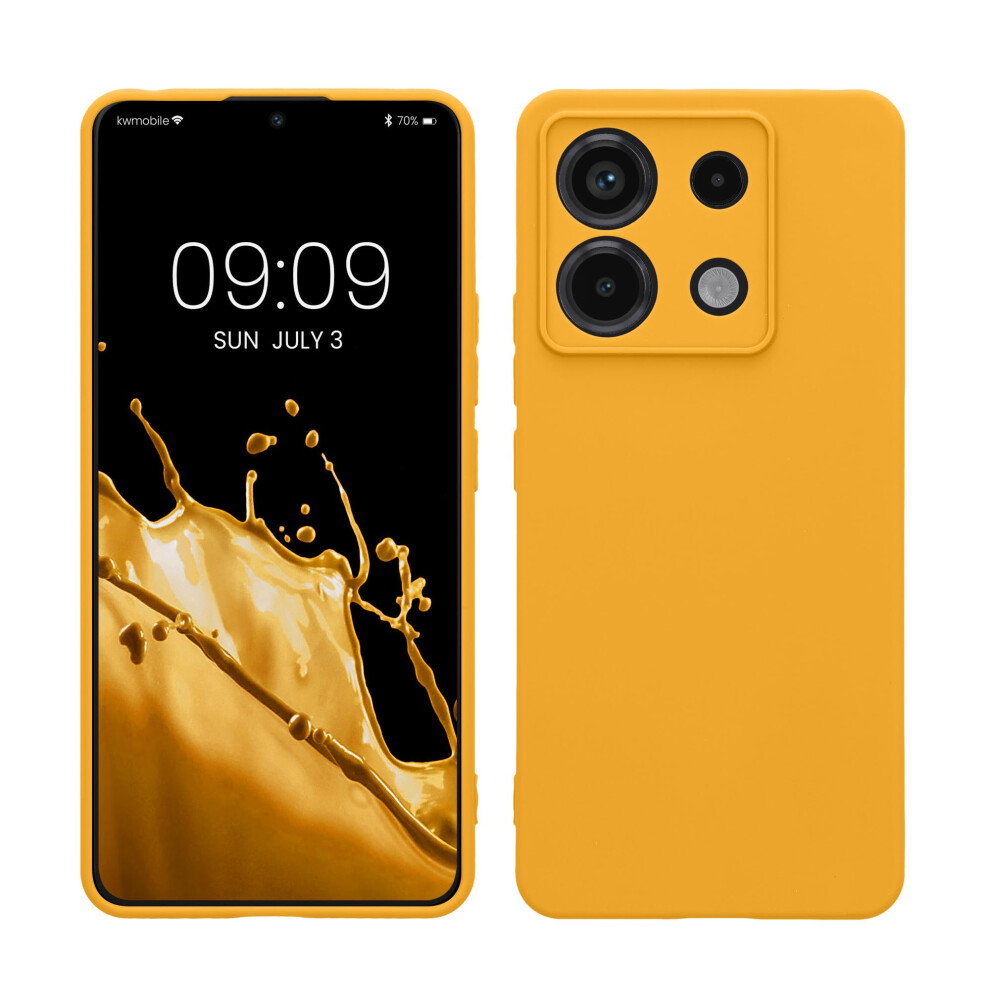 Kwmobile Case Compatible With Xiaomi Redmi Note 13 Pro 5G / Poco X6 5G Case - Protective Slim Tpu Phone Cover - Soft Matte Finish - Mango 4067668168028