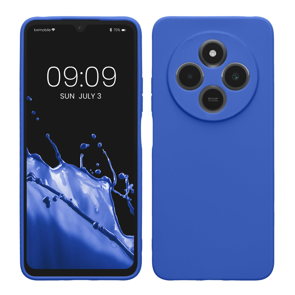 Kwmobile Case Compatible With Xiaomi Redmi 14C / Poco C75 Case - Protective Slim Tpu Phone Cover - Soft Matte Finish - Baltic Blue 4067668172476