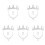 5Sets Strahlende Schmuck Halskette Ohrstecker Silber 4