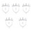 5Sets Strahlende Schmuck Halskette Ohrstecker Silber 5