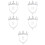 5Sets Strahlende Schmuck Halskette Ohrstecker Silber 9
